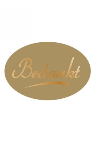 Etiketten Everyday Bedankt Goud 3.7x2.5cm 500stuks