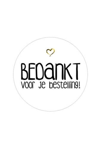 Etiketten Everyday Bedankt Voor Je Bestelling Wit 3.9cm 500stuks