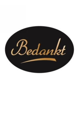 Etiketten Everyday Bedankt Zwart 3.7x2.5cm 500stuks