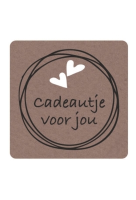 Etiketten Everyday Cadautje Voor Jou Kraft 3.9x3.9cm 250stuks