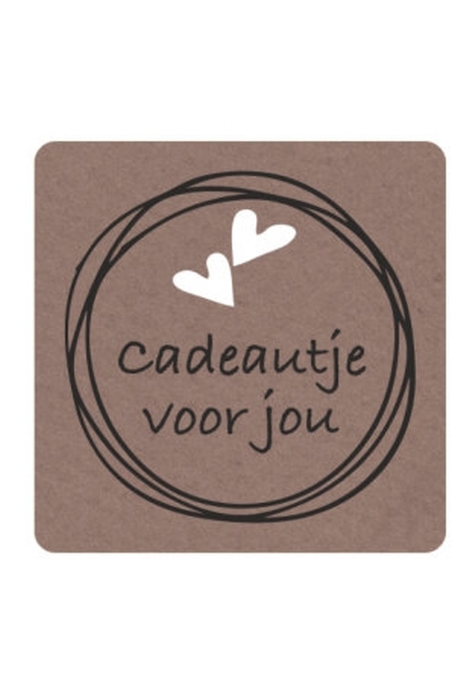 Etiketten Everyday Cadautje Voor Jou Kraft 3.9x3.9cm 250stuks