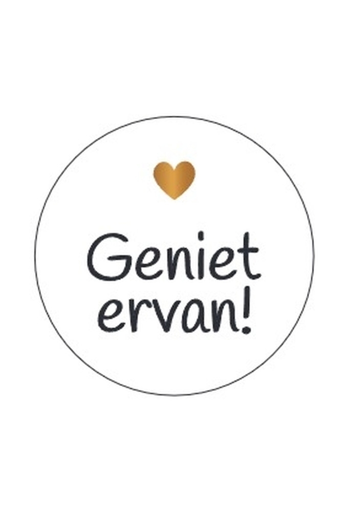 Etiketten Everyday Geniet Ervan Goud Metallic 4cm 500stuks