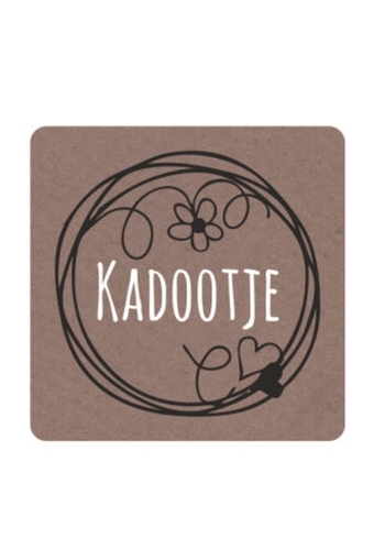 Etiketten Everyday Kadootje Kraft 3.9x3.9cm 250stuks