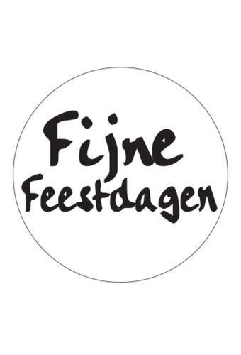 Etiketten Kerst Fijne Feestdagen Zwart & Wit 4cm 500stuks