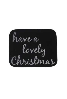 Etiketten Kerst Have a Lovely Christmas Zwart & Zilver 3.7x3cm 500st