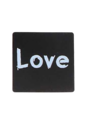Etiketten Liefde Zwart Love Wit 4.5x4.5cm 500stuks op is op