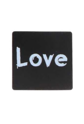 Etiketten Liefde Zwart Love Wit 4.5x4.5cm 500stuks op is op