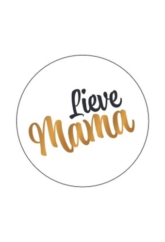 Etiketten Moeder Lieve Mama Goud Metallic 4cm 500stuks