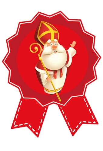 Etiketten Sint Cadeauzegel Sinterklaas 4x5cm 500stuks