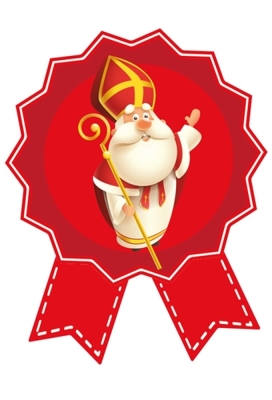 Etiketten Sint Cadeauzegel Sinterklaas 4x5cm 500stuks