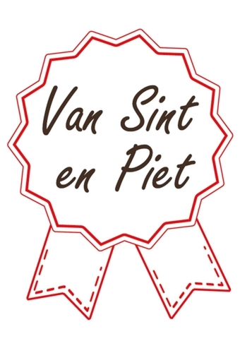 Etiketten Sint Cadeauzegel Van Sint en Piet 4x5cm 500stuks OP IS OP
