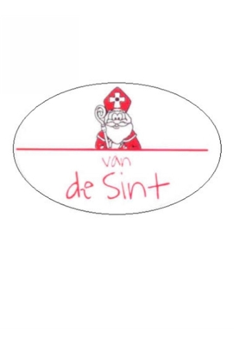 Etiketten Sint Van De Sint 3.7x2.5cm 500stuks