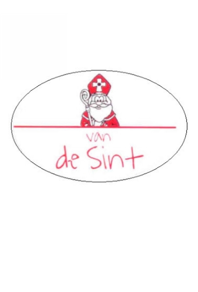 Etiketten Sint Van De Sint 3.7x2.5cm 500stuks