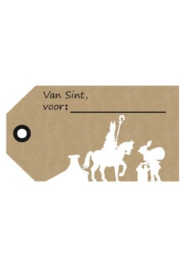 Etiketten Sint Van Sint Voor Kraft 5.2x2.8cm 500stuks