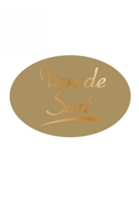 Etiketten Sint Van de Sint Goud 3.7x2.5cm 500stuks