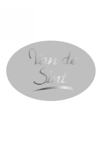 Etiketten Sint Van de Sint Zilver 3.7x2.5cm 500stuks