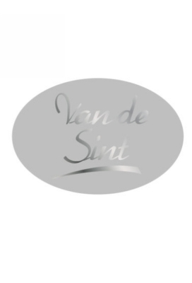 Etiketten Sint Van de Sint Zilver 3.7x2.5cm 500stuks