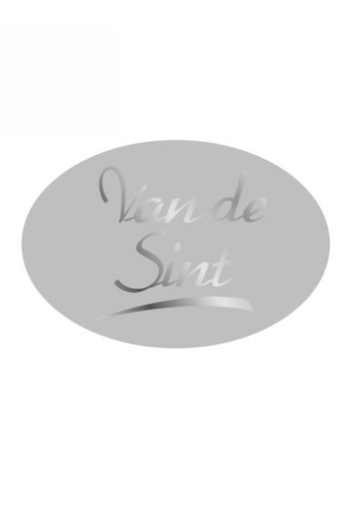 Etiketten Sint Van de Sint Zilver 3.7x2.5cm 500stuks