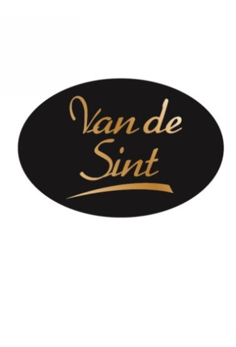 Etiketten Sint Van de Sint Zwart 3.7x2.5cm 500stuks