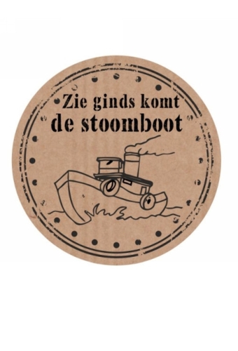 Etiketten Sint Zie Ginds Komt De Stoomboot Kraft 4x2cm 500stuks