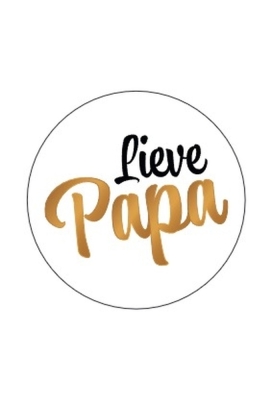 Etiketten Vader Lieve Papa Goud Metallic 4cm 500stuks