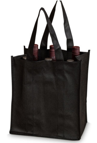 Flessentas Non Woven Zwart 6 vaks 300x28x19cm 30stuks
