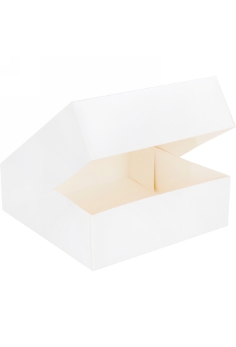 Gebaksdoos Blanco Wit Met Klep 25x25x8cm 270gram 175stuks OP IS OP