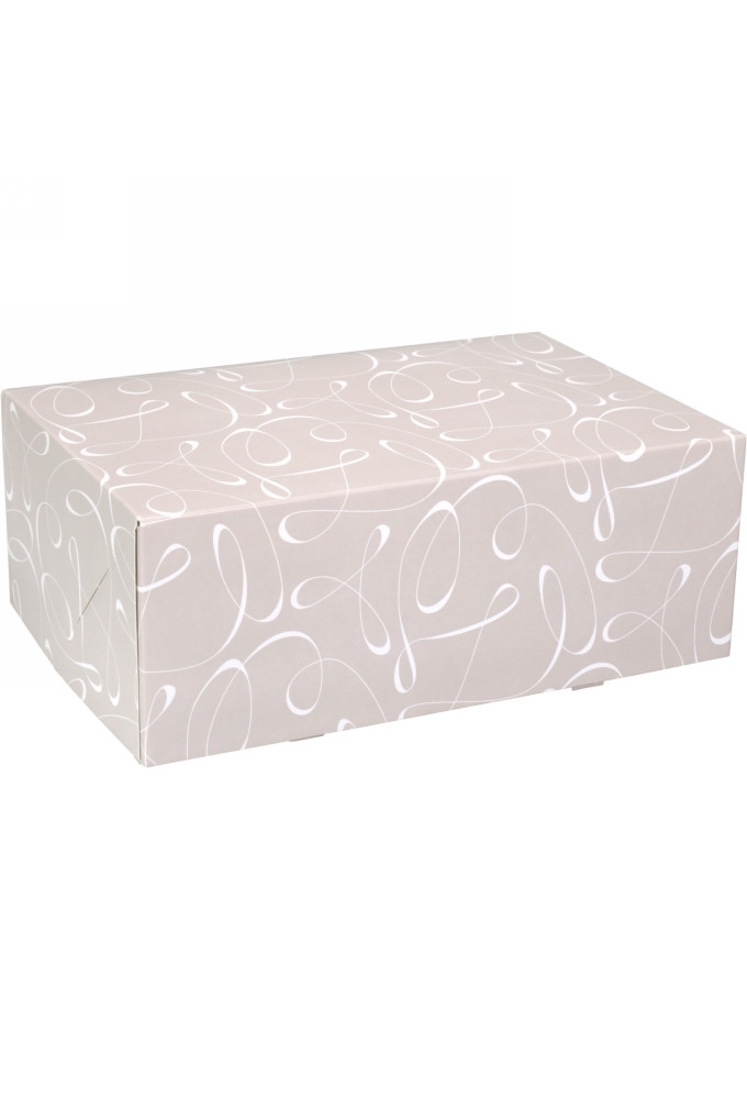 Gebaksdoos Swirl Met Klep 24x16x9cm 250gram 100stuks OP IS OP