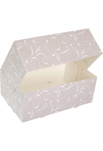 Gebaksdoos Swirl Met Klep 24x16x9cm 250gram 100stuks OP IS OP