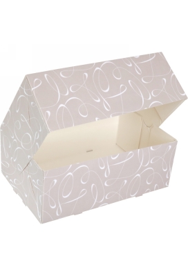 Gebaksdoos Swirl Met Klep 24x16x9cm 250gram 100stuks OP IS OP
