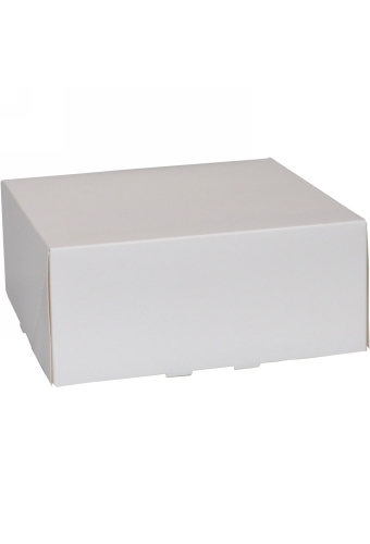 Gebaksdoos Wit Met Klep 21x21x9cm 250gram 150stuks OP IS OP