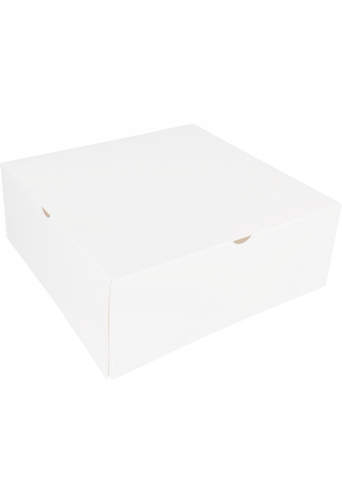 Gebaksdoos Wit Met Klep 26x26x10cm 270gram 100stuks OP IS OP