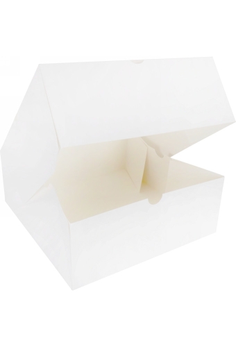 Gebaksdoos Wit Met Klep 26x26x10cm 270gram 100stuks OP IS OP