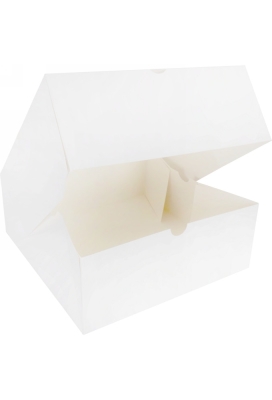 Gebaksdoos Wit Met Klep 26x26x10cm 270gram 100stuks OP IS OP