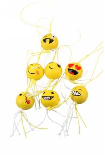 Gelukspoppetjes Emotions Geel 2cm Met Koord 100stuks