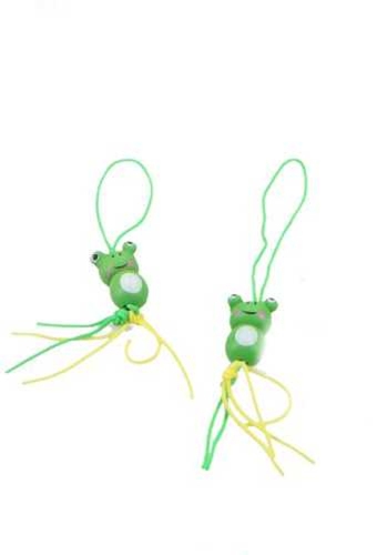Gelukspoppetjes Kikkers Smile Groen 2cm Aan Koordje 100stuks