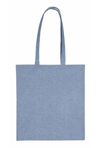 Gerecyclede Draagtassen Blauw Met Hengsel 38x42cm 140 grams 250stuks