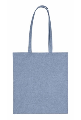 Gerecyclede Draagtassen Blauw Met Hengsel 38x42cm 140 grams 250stuks