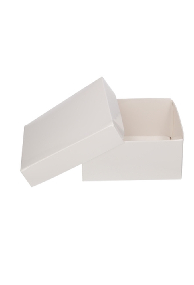 Geschenkdoos & Deksel Gaby Wit Blinkend 12x12x5.5cm 100stuks