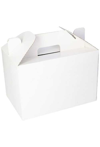 Geschenkdoos Draagdoos XL Met Handvat Wit 30x20x20cm 25stuks OP IS OP