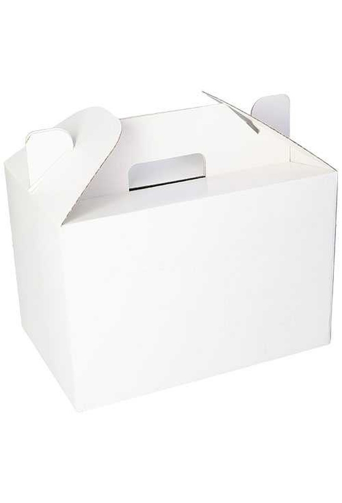 Geschenkdoos Draagdoos XL Met Handvat Wit 30x20x20cm 25stuks OP IS OP