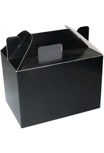 Geschenkdoos Draagdoos XL Met Handvat Zwart 30x20x20cm 25st OP IS OP
