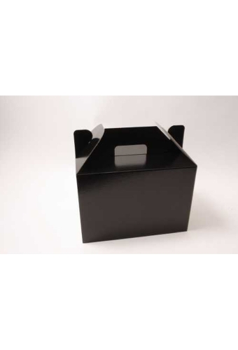 Geschenkdoos Draagdoos XL Met Handvat Zwart 30x20x20cm 25st OP IS OP