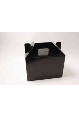 Geschenkdoos Draagdoos XL Met Handvat Zwart 30x20x20cm 25st OP IS OP