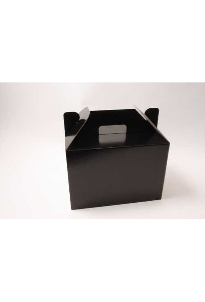 Geschenkdoos Draagdoos XL Met Handvat Zwart 30x20x20cm 25st OP IS OP