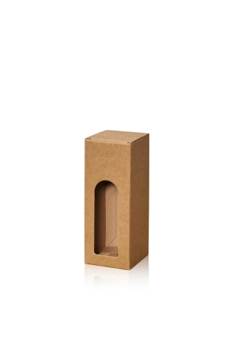 Geschenkdoos Glad Naturel & Venster 8.5x8.5x22cm 50stuks
