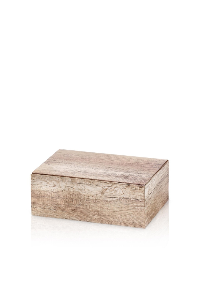 Geschenkdoos Klepdoos Wood 22x15x7.5cm 25stuks