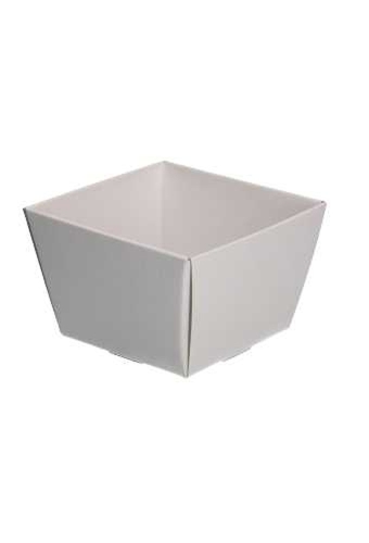 Geschenkdoos Korf Mera Witte Dots Relief 11x11x9.5cm 50stuks OP IS OP