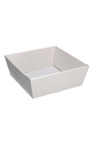 Geschenkdoos Korf Mera Witte Dots Relief 21x21x9cm 50stuks OP IS OP