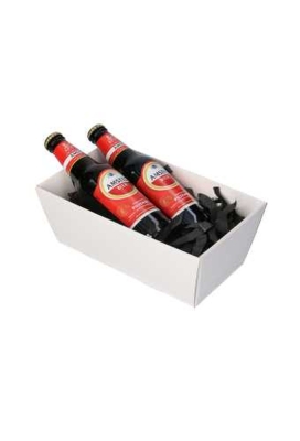 Geschenkdoos Korf Mera Witte Dots Relief 22x11x9.5cm 50stuks OP IS OP